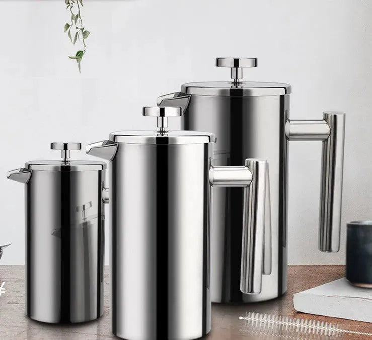 French Press Coffee Maker Stainless Steel Coffee Percolator - Bellarte Enchanté French Press Coffee Maker Stainless Steel Coffee Percolator